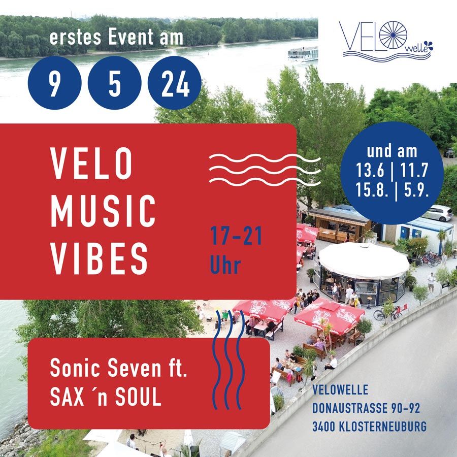 Velo Music Vibes Flyer Summer 2024 Vellowelle Klosterneuburg